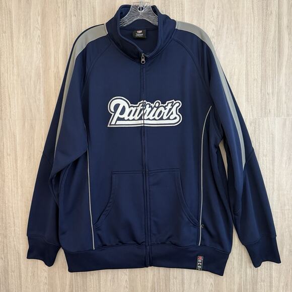 NFL Other - New England Patriots Full Zip Men’s XL Warm Up Track Jacket Blue NFL Football